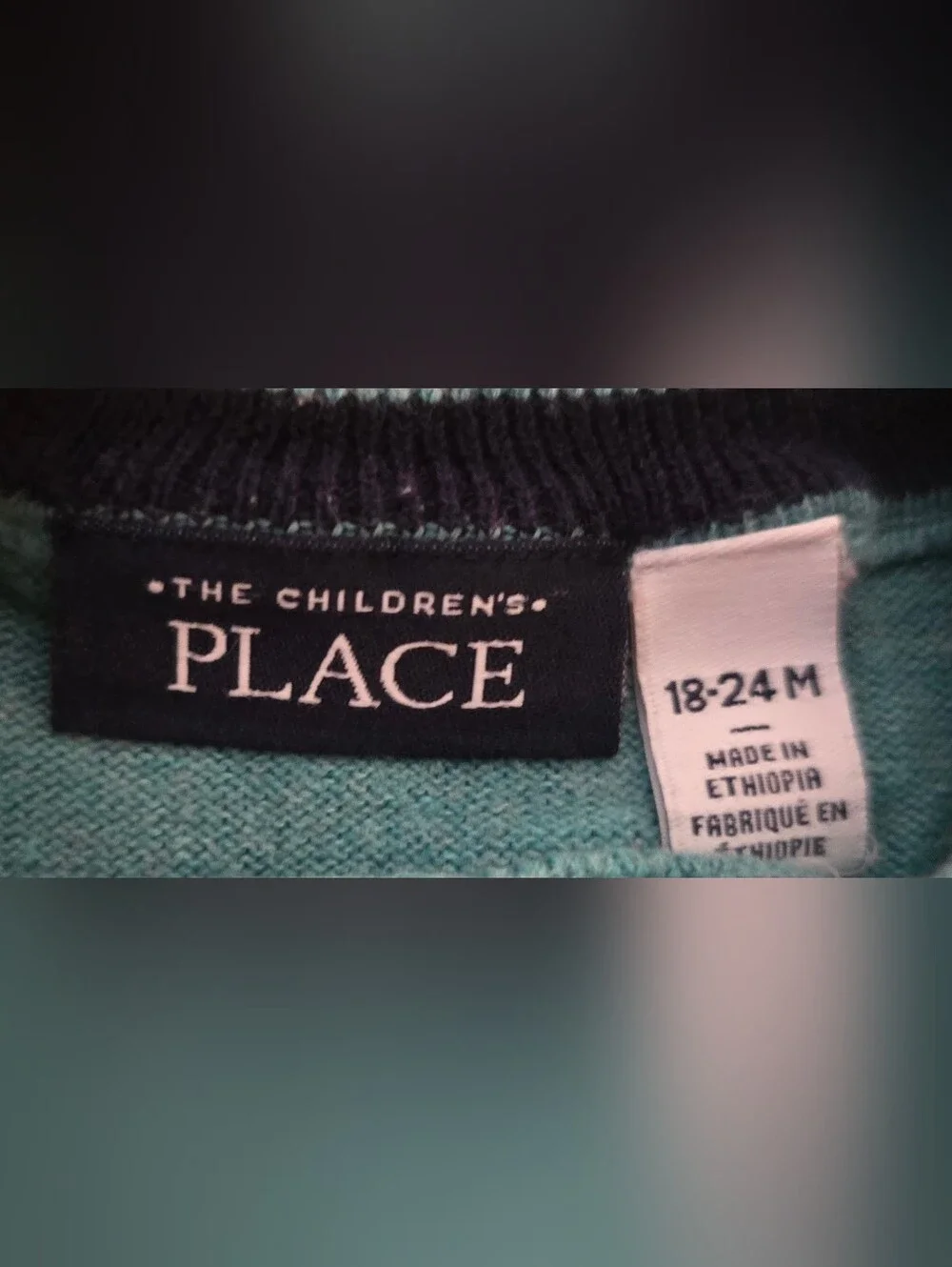 The Children's Place 18-24 Month Blue/Green Pullover Sweater Long Sleeve Boys